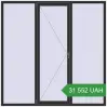 Ціноутворення Вікна 2100x2100 мм REHAU Euro 70 ANTHRACITE_GREY_GLATT з двох сторін. Ціна: 31 552.27 UAH