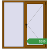 Ціноутворення Вікна 1300x1400 мм REHAU Euro 60 GOLDEN OAK з двох сторін. Ціна: $285.45