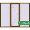 Ціноутворення Вікна 1860x1560 мм REHAU Euro 60 WALNUT з двох сторін. Ціна: 14 661.27 UAH