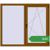 Ціноутворення Вікна 1500x1300 мм REHAU Brillant-Design GOLDEN OAK з двох сторін. Ціна: $381.04
