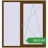 Ціноутворення Вікна 1400x1500 мм REHAU Euro 70 WALNUT з двох сторін. Ціна: 388.89 EUR