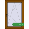 Ціноутворення Вікна 850x1300 мм REHAU SYNEGO MD GOLDEN OAK з двох сторін. Ціна: €357.45