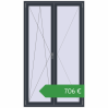 Ціноутворення Вікна 1200x2100 мм REHAU Euro 70 ANTHRACITE_GREY_STRUKTURAL з двох сторін. Ціна: €705.84
