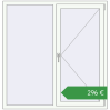 Ціноутворення Вікна 1400x1450 мм REHAU Euro 70 Білий (RAL 9016) з двох сторін. Ціна: €296.06