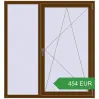 Ціноутворення Вікна 1400x1500 мм REHAU Euro 70 WALNUT з двох сторін. Ціна: 453.66 EUR