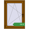 Ціноутворення Вікна 730x1002 мм REHAU Euro 60 GOLDEN OAK з двох сторін. Ціна: €195.23