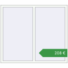 Ціноутворення Вікна 1550x1350 мм REHAU Euro 70 Білий (RAL 9016) з двох сторін. Ціна: €208.27