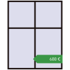 Ціноутворення Вікна 2000x2500 мм REHAU Euro 70 BLACK_BROWN з двох сторін. Ціна: €688.28