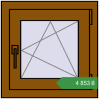 Ціноутворення Вікна 500x500 мм REHAU Euro 60 GOLDEN OAK з двох сторін. Ціна: ₴4,853.37