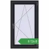 Ціноутворення Вікна 700x1200 мм REHAU Euro 70 BLACK_ULTI-MATT з двох сторін. Ціна: ₴8,725.62