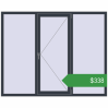 Ціноутворення Вікна 2000x1600 мм REHAU Euro 60 ANTHRACITE_GREY_STRUKTURAL з двох сторін. Ціна: $338.33