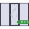 Ціноутворення Вікна 1800x1500 мм REHAU Euro 70 ANTHRACITE_GREY_STRUKTURAL з двох сторін. Ціна: ₴20,013.82