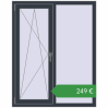 Ціноутворення Вікна 1113x1400 мм REHAU Euro 60 ANTHRACITE_GREY_STRUKTURAL з двох сторін. Ціна: €249.21