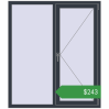 Ціноутворення Вікна 1300x1500 мм REHAU Euro 60 ANTHRACITE_GREY_STRUKTURAL з двох сторін. Ціна: $243.42
