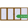 Ціноутворення Вікна 3200x1500 мм REHAU Euro 60 GOLDEN OAK з двох сторін. Ціна: ₴34,743.39