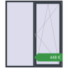 Ціноутворення Вікна 1800x2100 мм REHAU Euro 60 ANTHRACITE_GREY_STRUKTURAL з двох сторін. Ціна: €448.24
