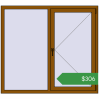 Ціноутворення Вікна 1500x1350 мм REHAU Euro 70 GOLDEN OAK з двох сторін. Ціна: $306.16