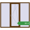 Ціноутворення Вікна 1800x1550 мм REHAU Euro 60 WALNUT з двох сторін. Ціна: €381.47