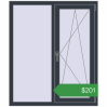 Ціноутворення Вікна 1100x1300 мм REHAU Euro 60 ANTHRACITE_GREY_STRUKTURAL з двох сторін. Ціна: $201.30