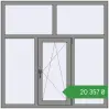 Ціноутворення Вікна 1500x1500 мм Altest Pony 375 RAL 9007 Grey aluminium з двох сторін. Ціна: ₴20,357.16