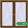 Ціноутворення Вікна 1500x1500 мм REHAU Euro 60 WALNUT з двох сторін. Ціна: €405.88
