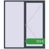 Ціноутворення Вікна 1800x2100 мм REHAU Euro 70 ANTHRACITE_GREY_STRUKTURAL з двох сторін. Ціна: €703.21