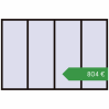 Ціноутворення Вікна 3000x2000 мм REHAU Euro 70 BLACK_BROWN з двох сторін. Ціна: €804.14