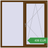 Ціноутворення Вікна 1500x1500 мм REHAU Euro 70 WALNUT з двох сторін. Ціна: 406.07 EUR