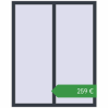 Ціноутворення Вікна 1200x1500 мм REHAU Euro 70 ANTHRACITE_GREY_STRUKTURAL з двох сторін. Ціна: €259.25