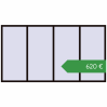 Ціноутворення Вікна 3070x1670 мм REHAU Euro 70 BLACK_BROWN з двох сторін. Ціна: €620.23