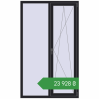 Ціноутворення Вікна 1200x2000 мм REHAU Brillant-Design BLACK_ULTI-MATT з двох сторін. Ціна: ₴23,928.35