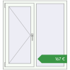 Ціноутворення Вікна 1110x1190 мм REHAU Euro 60 Білий (RAL 9016) з двох сторін. Ціна: €166.83