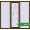 Ціноутворення Вікна 1600x1500 мм REHAU Euro 70 WALNUT з двох сторін. Ціна: €455.02