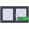 Ціноутворення Вікна 1200x700 мм REHAU Euro 70 ANTHRACITE_GREY_STRUKTURAL з двох сторін. Ціна: €283.80