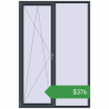 Ціноутворення Вікна 1500x2250 мм REHAU Euro 60 ANTHRACITE_GREY_STRUKTURAL з двох сторін. Ціна: $376.46