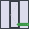 Ціноутворення Вікна 1800x1800 мм REHAU Euro 60 ANTHRACITE_GREY_STRUKTURAL з двох сторін. Ціна: €427.03