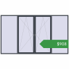 Ціноутворення Вікна 4000x2300 мм REHAU Euro 60 ANTHRACITE_GREY_STRUKTURAL з двох сторін. Ціна: $907.78