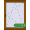Ціноутворення Вікна 1000x1350 мм REHAU Euro 60 GOLDEN OAK з двох сторін. Ціна: €273.95