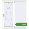 Ціноутворення Вікна 1200x1350 мм REHAU Euro 60 Білий (RAL 9016) з двох сторін. Ціна: €207.75
