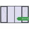Ціноутворення Вікна 3000x1800 мм REHAU Euro 60 ANTHRACITE_GREY_STRUKTURAL з двох сторін. Ціна: ₴28,610.84