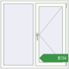 Ціноутворення Вікна 1130x1130 мм REHAU Euro 60 Білий (RAL 9016) з двох сторін. Ціна: $133.90