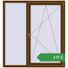 Ціноутворення Вікна 1400x1500 мм REHAU Euro 70 WALNUT з двох сторін. Ціна: €418.86