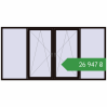 Ціноутворення Вікна 3150x1600 мм REHAU Euro 60 BLACK_BROWN з двох сторін. Ціна: ₴26,946.66