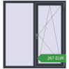Ціноутворення Вікна 1300x1400 мм REHAU Euro 60 ANTHRACITE_GREY_STRUKTURAL з двох сторін. Ціна: 266.77 EUR
