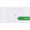 Ціноутворення Вікна 2850x1520 мм REHAU Euro 60 Білий (RAL 9016) з двох сторін. Ціна: €419.51