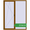 Ціноутворення Вікна 1800x2300 мм REHAU Euro 60 GOLDEN OAK з двох сторін. Ціна: ₴23,863.47