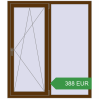 Ціноутворення Вікна 1300x1500 мм REHAU Euro 70 WALNUT з двох сторін. Ціна: 388.26 EUR