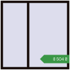 Ціноутворення Вікна 1500x1500 мм REHAU Euro 60 BLACK_BROWN з двох сторін. Ціна: ₴8,504.43