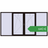 Ціноутворення Вікна 3150x1600 мм REHAU Euro 60 BLACK_BROWN з двох сторін. Ціна: €640.48