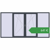 Ціноутворення Вікна 3000x1550 мм REHAU Euro 60 ANTHRACITE_GREY_STRUKTURAL з двох сторін. Ціна: €640.87